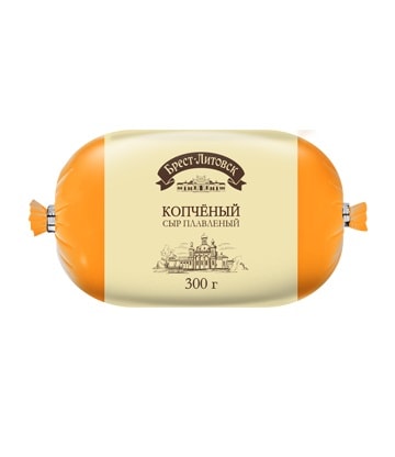 Изображение товара Плавленый копченый сыр Брест-Литовск 40% 300г натуральное копчение для закусок