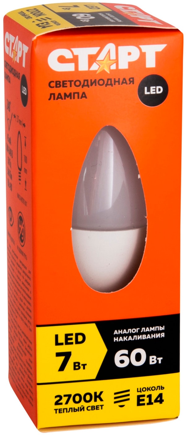 Изображение товара Лампа светодиодная Старт E14 7Вт