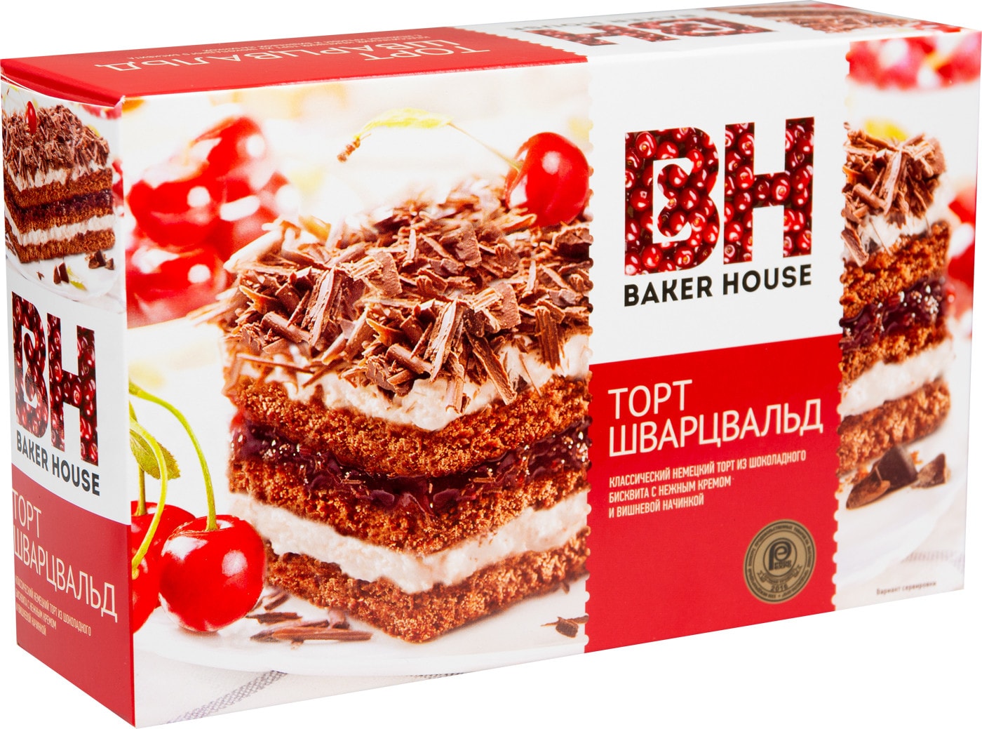 Изображение товара Торт Baker House Шварцвальд бисквитный 350г
