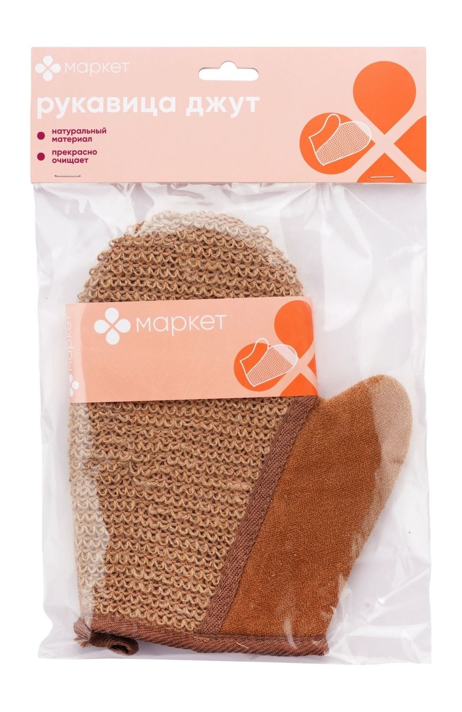 Изображение товара Мочалка рукавица джут Маркет Из натуральных волокон