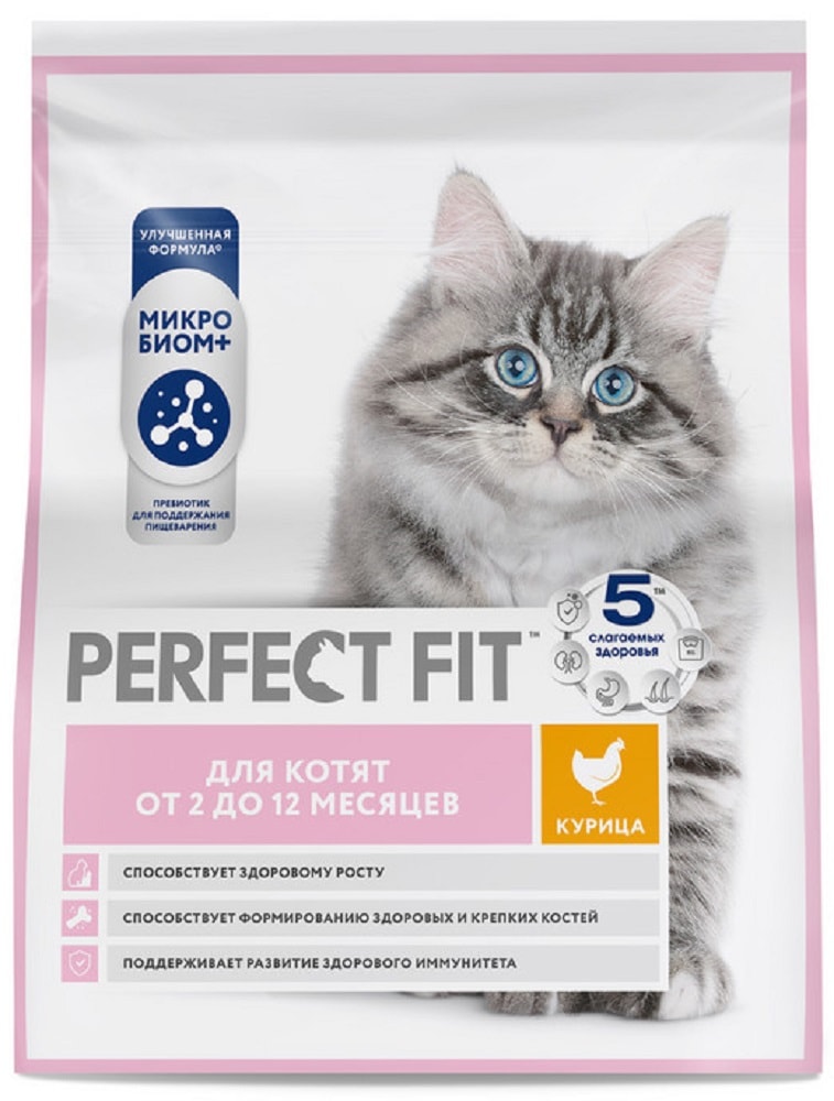Изображение товара Кошачий корм Perfect Fit для котят 1. 2 кг с курицей - сбалансированное питание
