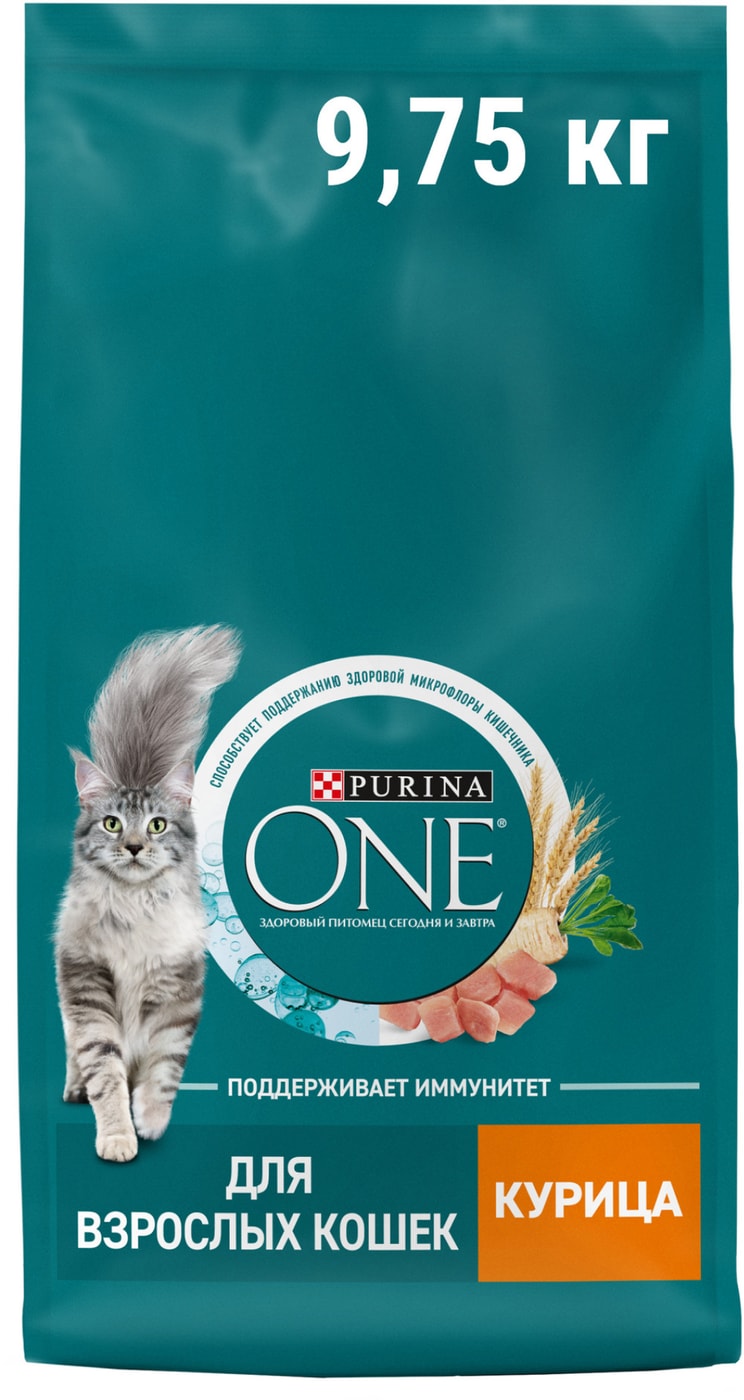 Изображение товара Сухой корм для взрослых кошек Purina ONE с курицей 9.75 кг