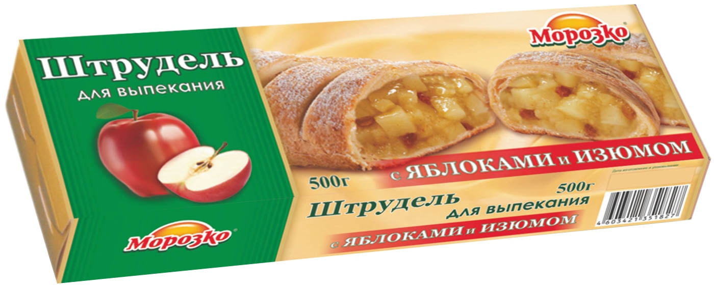 Изображение товара Штрудель Морозко с Яблоком и изюмом для выпекания 500г