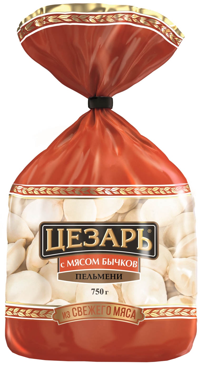 Изображение товара Пельмени Цезарь с мясом бычков 750г Изображение товара Пельмени Цезарь с мясом бычков 750г
