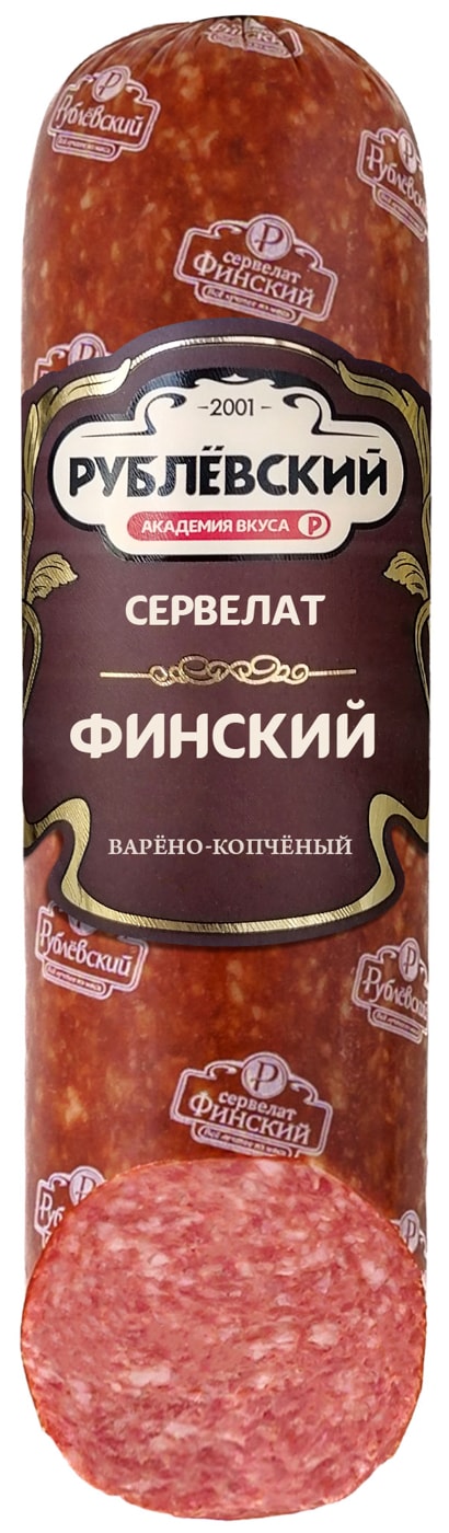 Изображение товара Колбаса Рублевский Сервелат Финский варено-копченый 300г