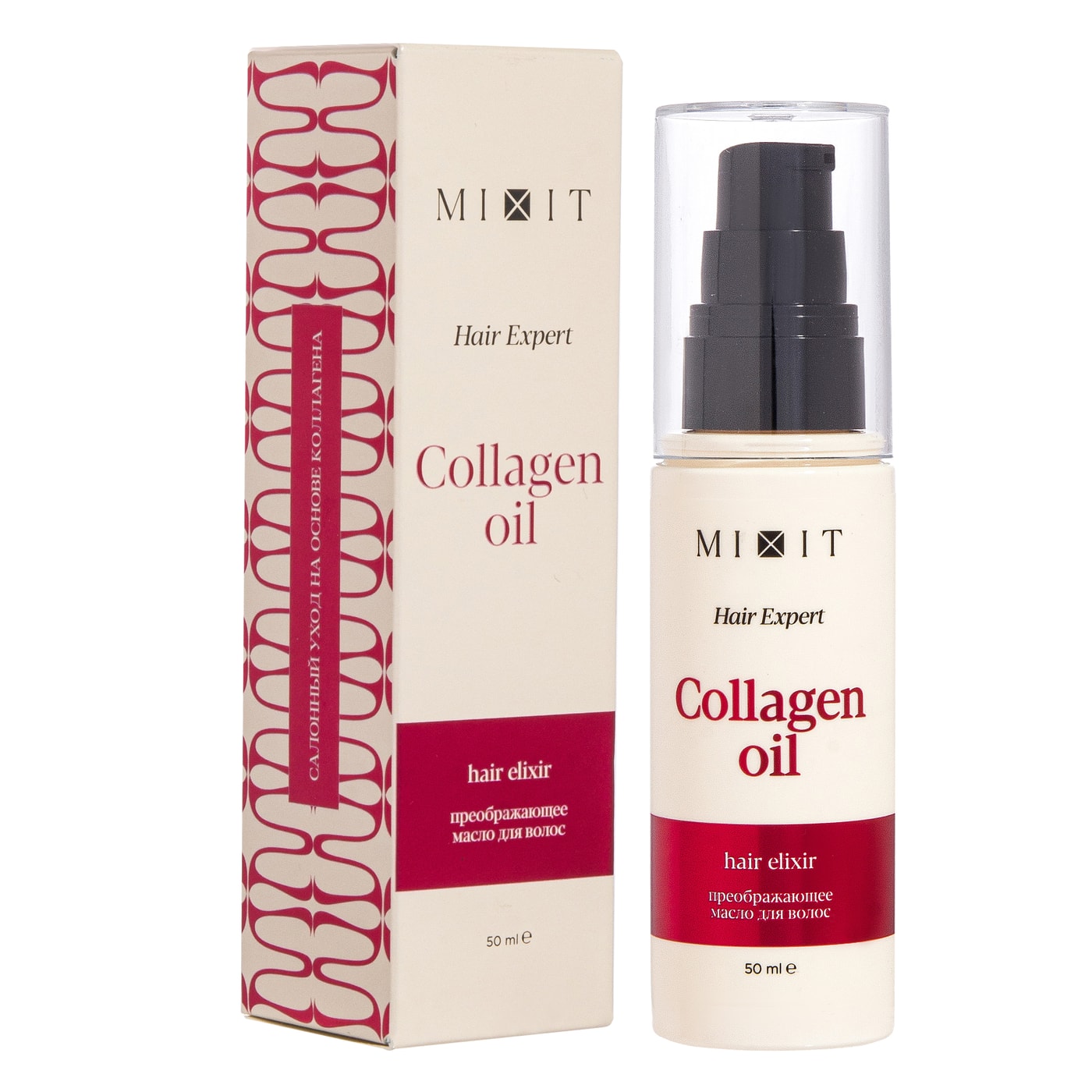 Изображение товара Масло для волос MiXiT Hair Expert Miracle Hair Elixir Oil Преображающее 50мл Изображение товара Масло для волос MiXiT Hair Expert Miracle Hair Elixir Oil Преображающее 50мл
