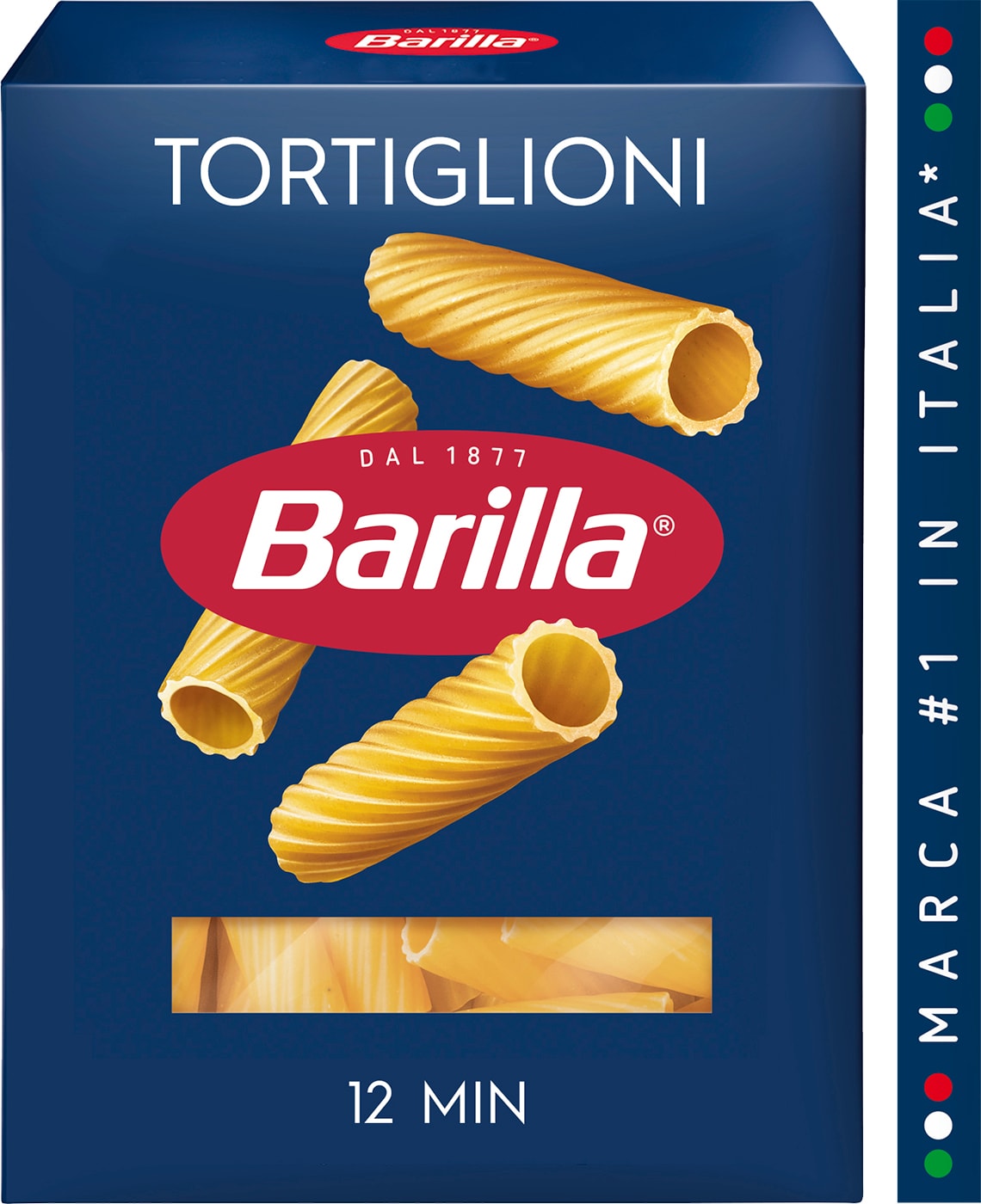 Изображение товара Макароны Barilla Tortiglioni n. 83 450г - итальянская паста трубочки с ребристой поверхностью