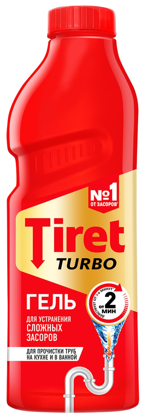 Изображение товара Гель для устранения засоров Tiret Turbo 1л