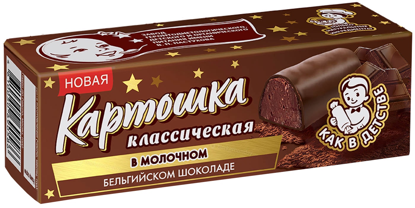 Изображение товара Десерт Первый Шоколатье Картошка классическая в молочном бельгийском шоколаде 10.5% 60г