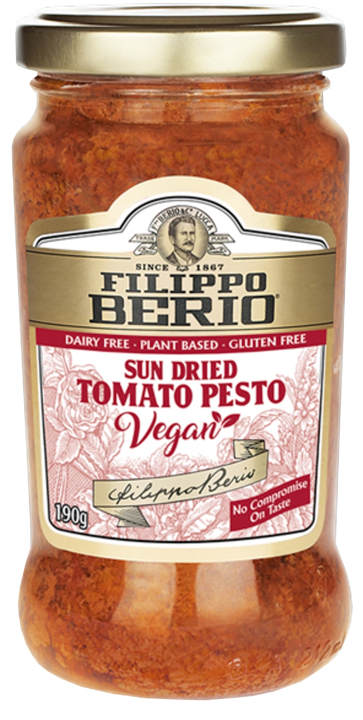 Изображение товара Соус Filippo Berio Vegan Песто с вялеными томатами 190г