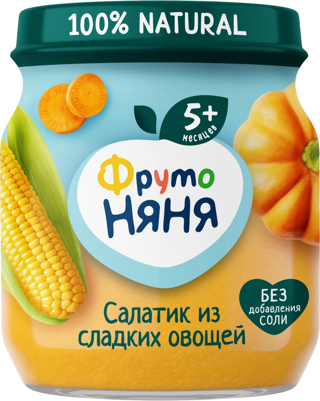Изображение товара Пюре ФрутоНяня Салатик из сладких овощей с 5 месяцев 110г