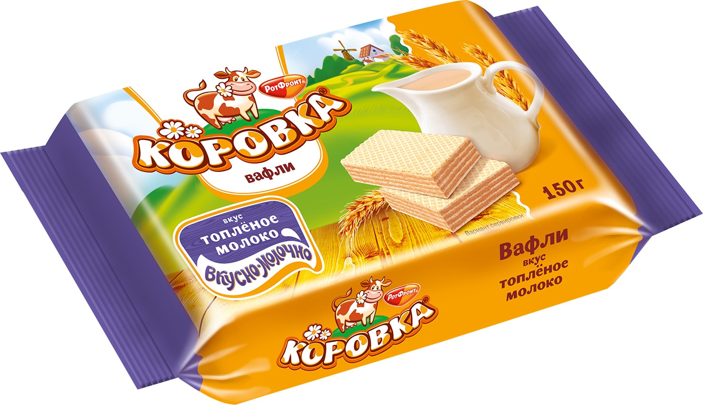 Изображение товара Вафли Коровка Топленое молоко 150г