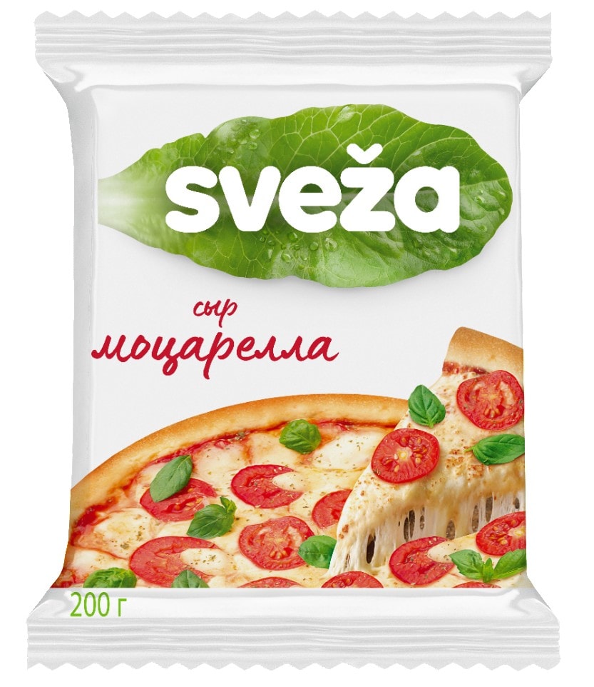 Изображение товара Сыр Sveza Моцарелла для пиццы полутвердый 40% 200г Изображение товара Сыр Sveza Моцарелла для пиццы полутвердый 40% 200г