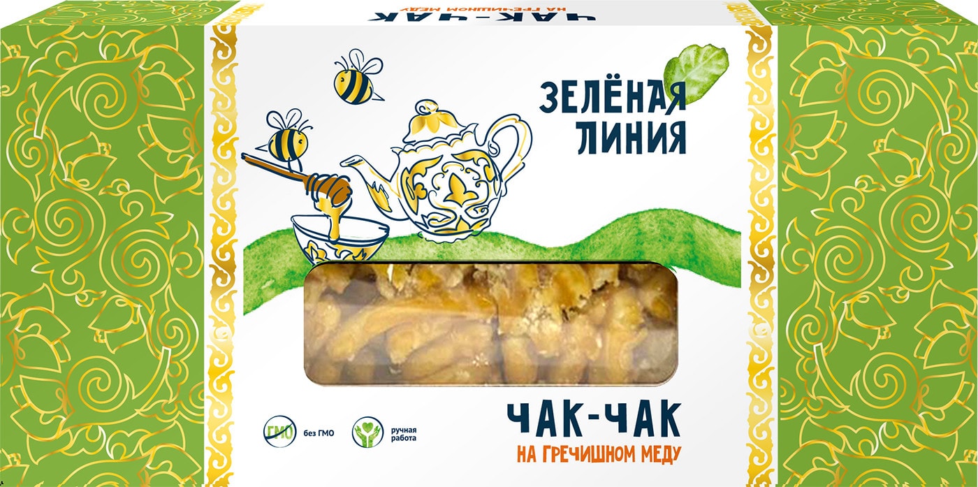 Изображение товара Чак-чак Зеленая линия с гречишным медом 200г