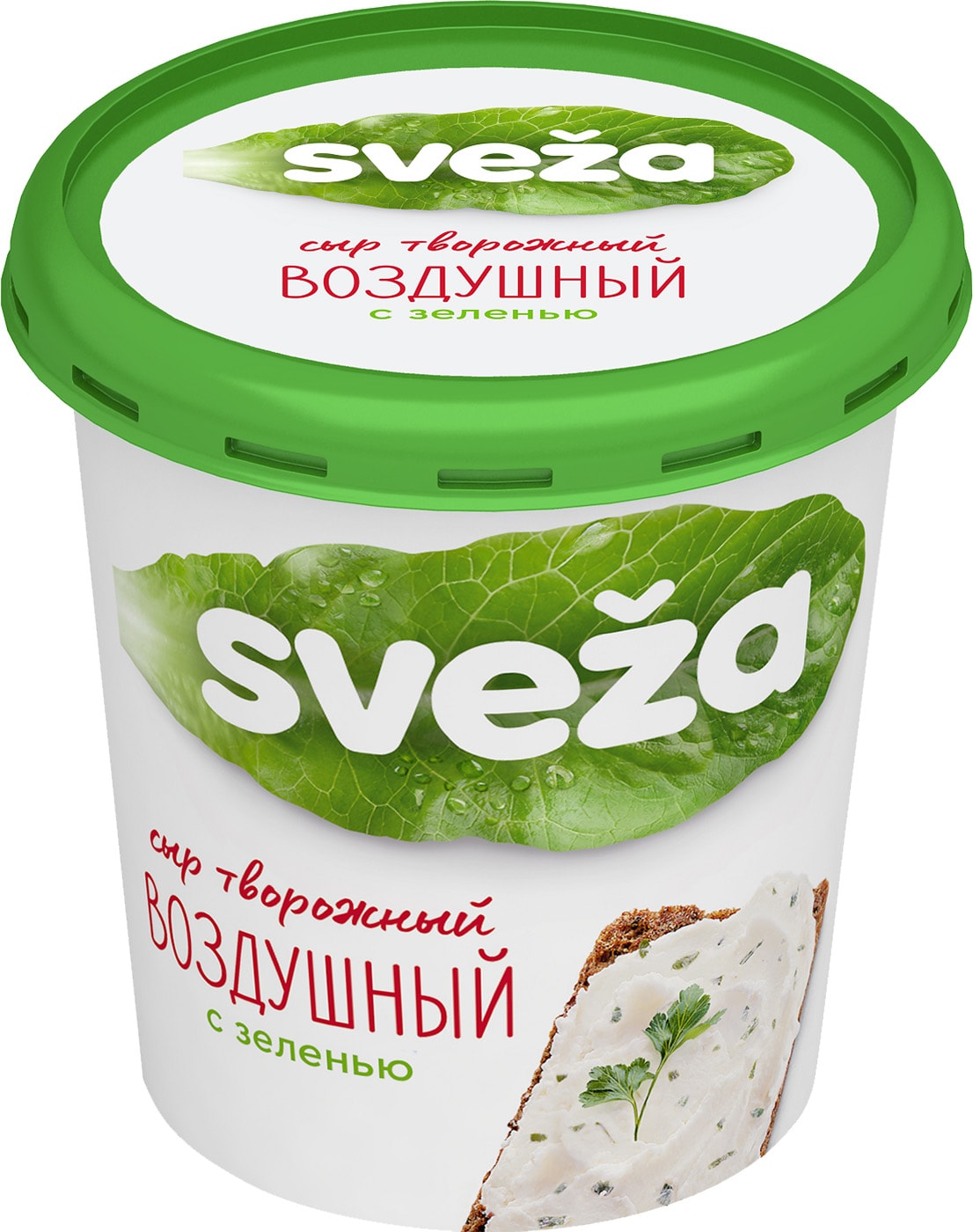 Изображение товара Сыр творожный Sveza Воздушный с зеленью 60% 150г