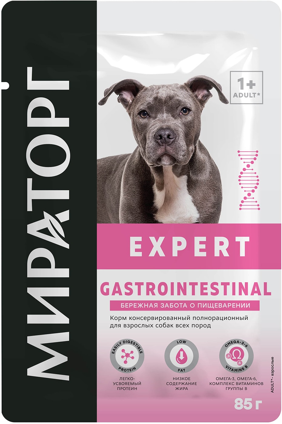 Изображение товара Влажный корм для собак Мираторг Expert Renal Бережная забота о пищеварении 85г