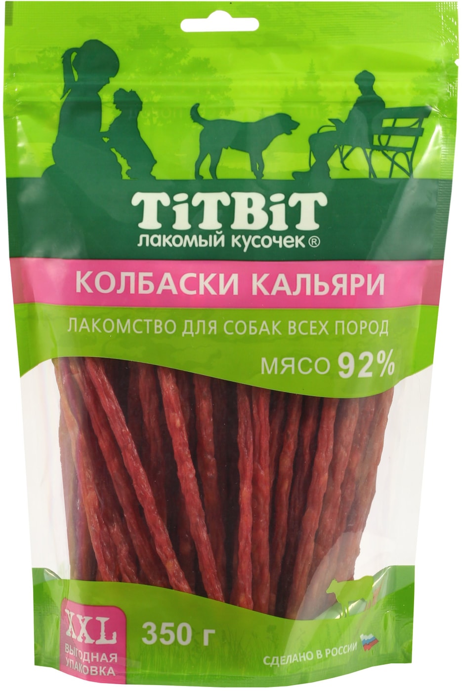 Изображение товара Лакомство для собак TiTBiT Колбаски Кальяри XXL 350г