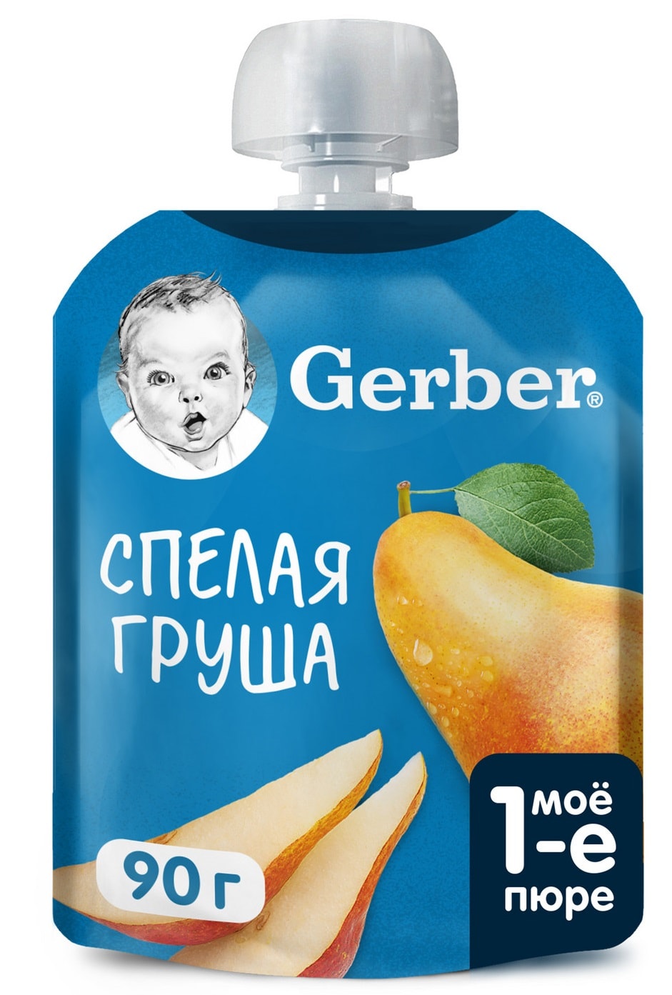 Изображение товара Детское фруктовое пюре Gerber Спелая груша от 4 месяцев, 90г, натуральное Изображение товара Детское фруктовое пюре Gerber Спелая груша от 4 месяцев, 90г, натуральное