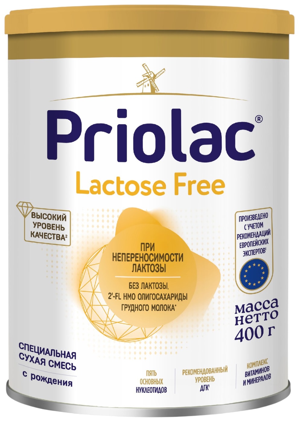 Изображение товара Безлактозная детская смесь Priolac Lactose Free 400г для новорождённых