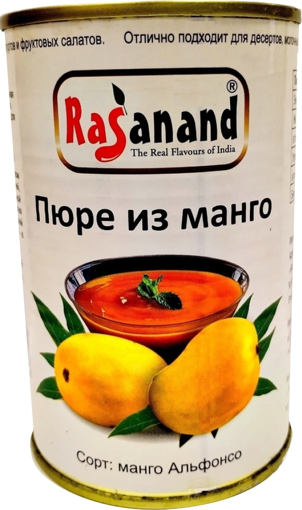 Изображение товара Пюре из манго Rasanand Alphonso Mango Pulp 450г
