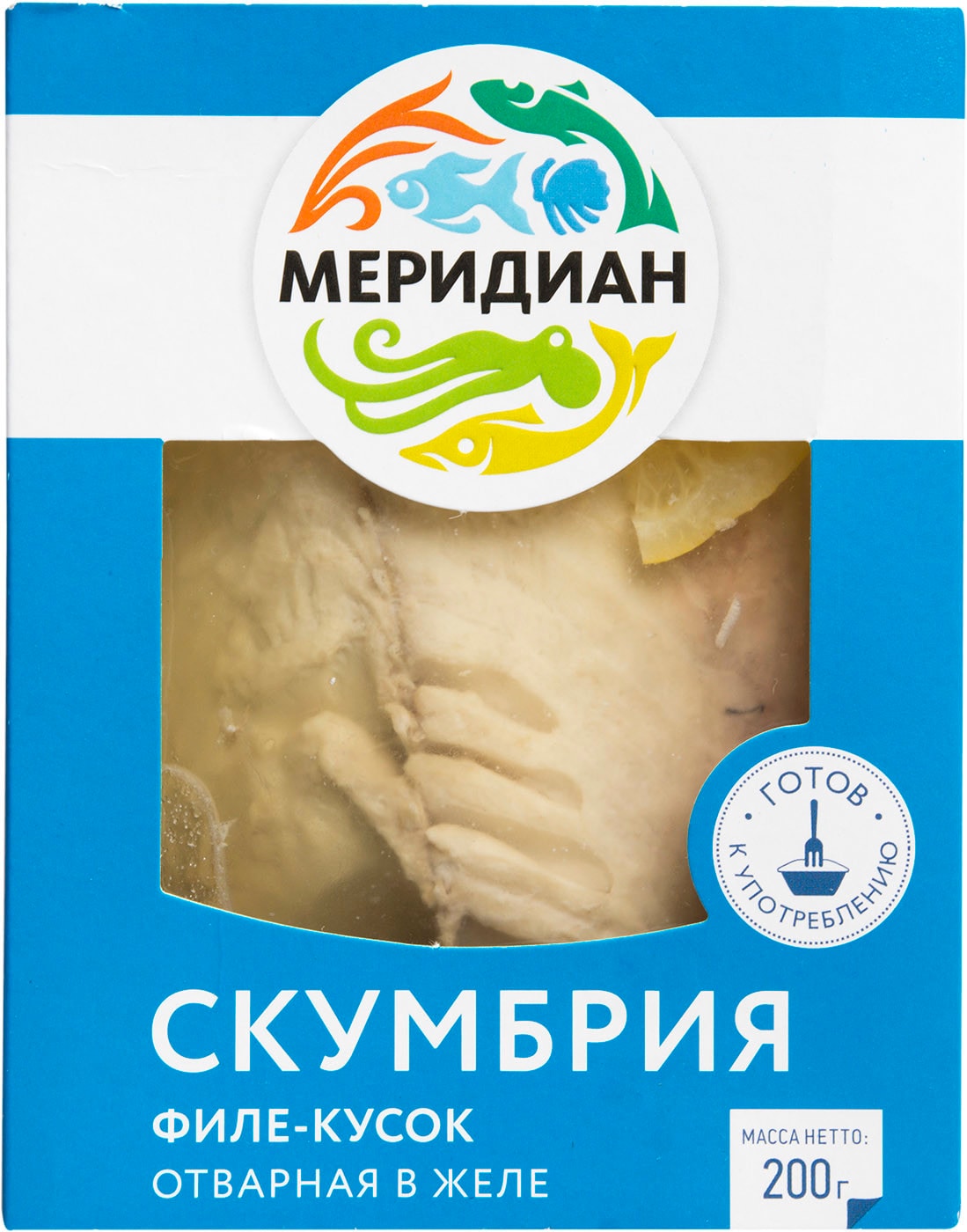 Изображение товара Скумбрия Меридиан отварная в желе 200г