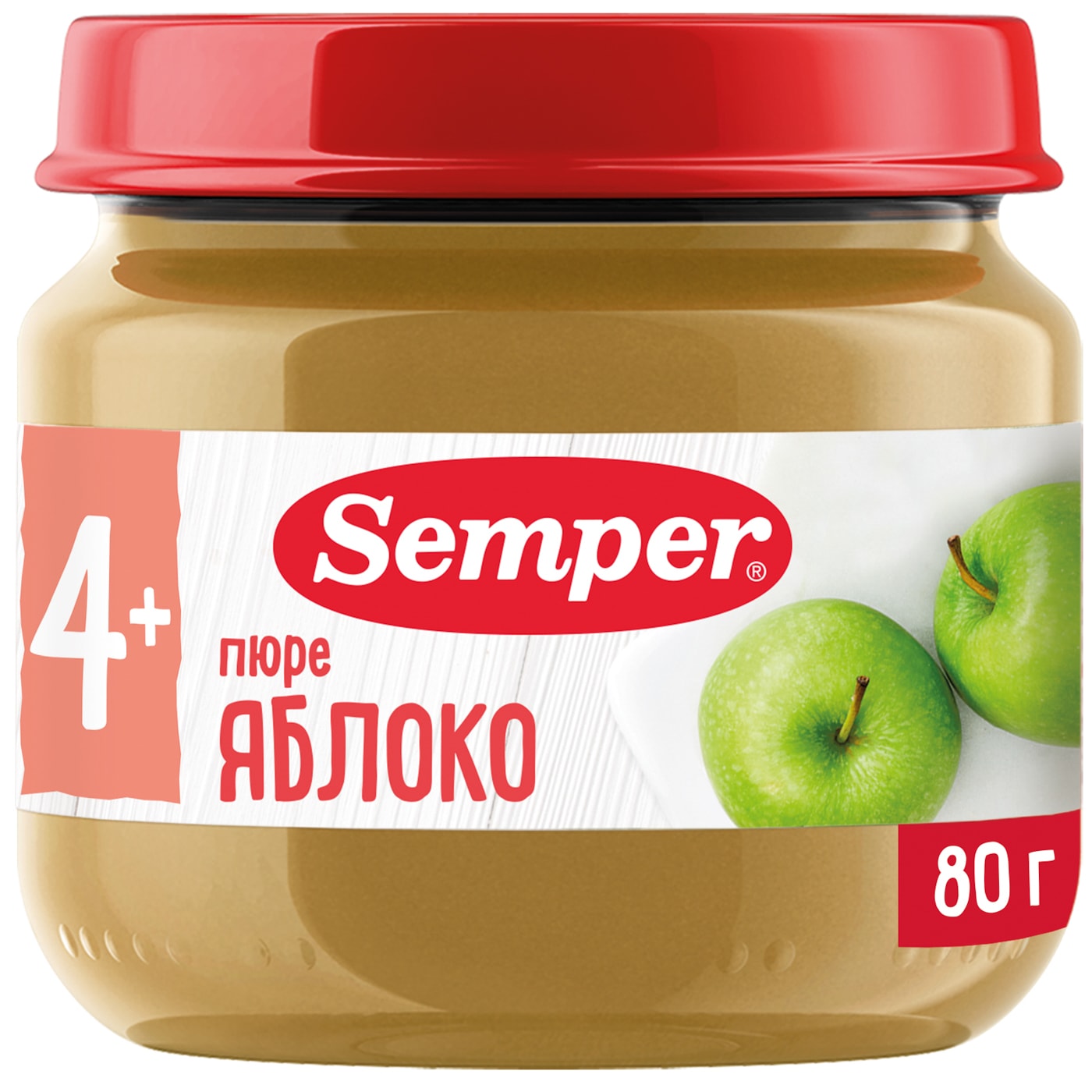 Изображение товара Пюре Semper Яблоко с 4 месяцев 80г