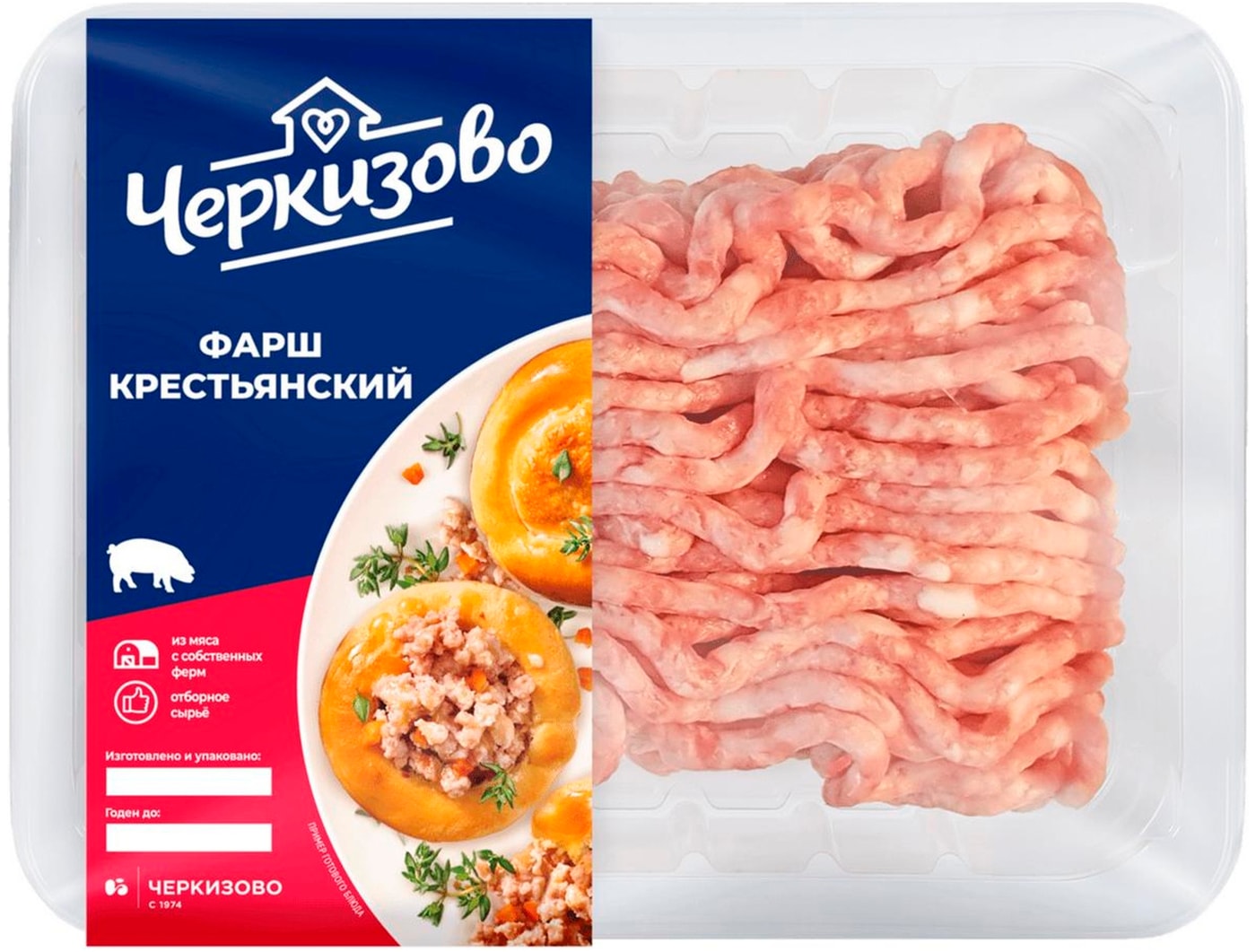 Изображение товара Фарш Черкизово Крестьянский свиной 400г