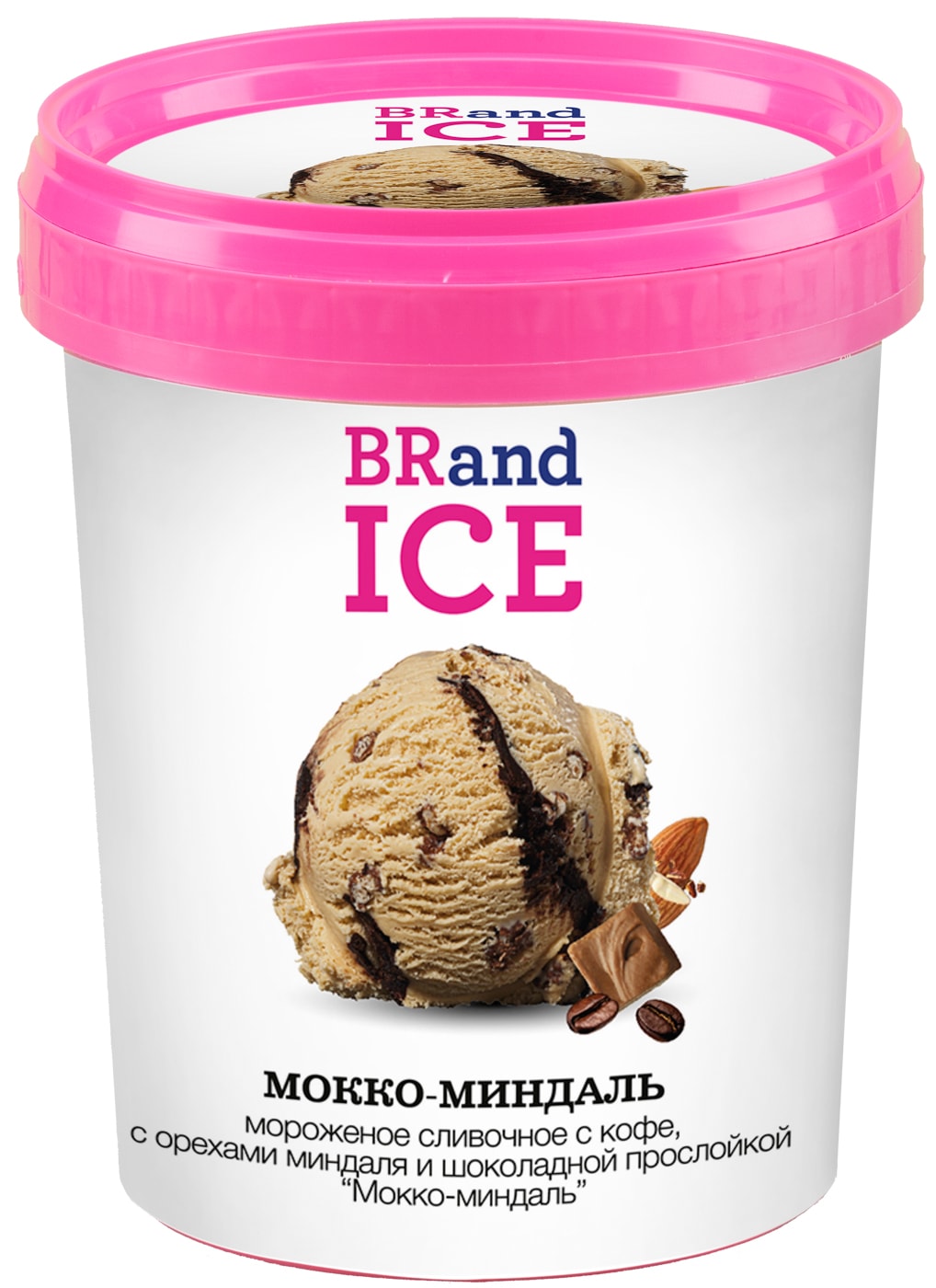 Изображение товара Мороженое BRandICE сливочное Мокко-Миндаль 600г
