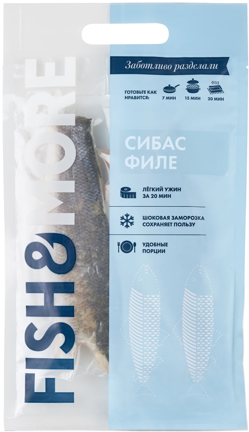 Изображение товара Филе сибаса Fish&More на коже 240 г
