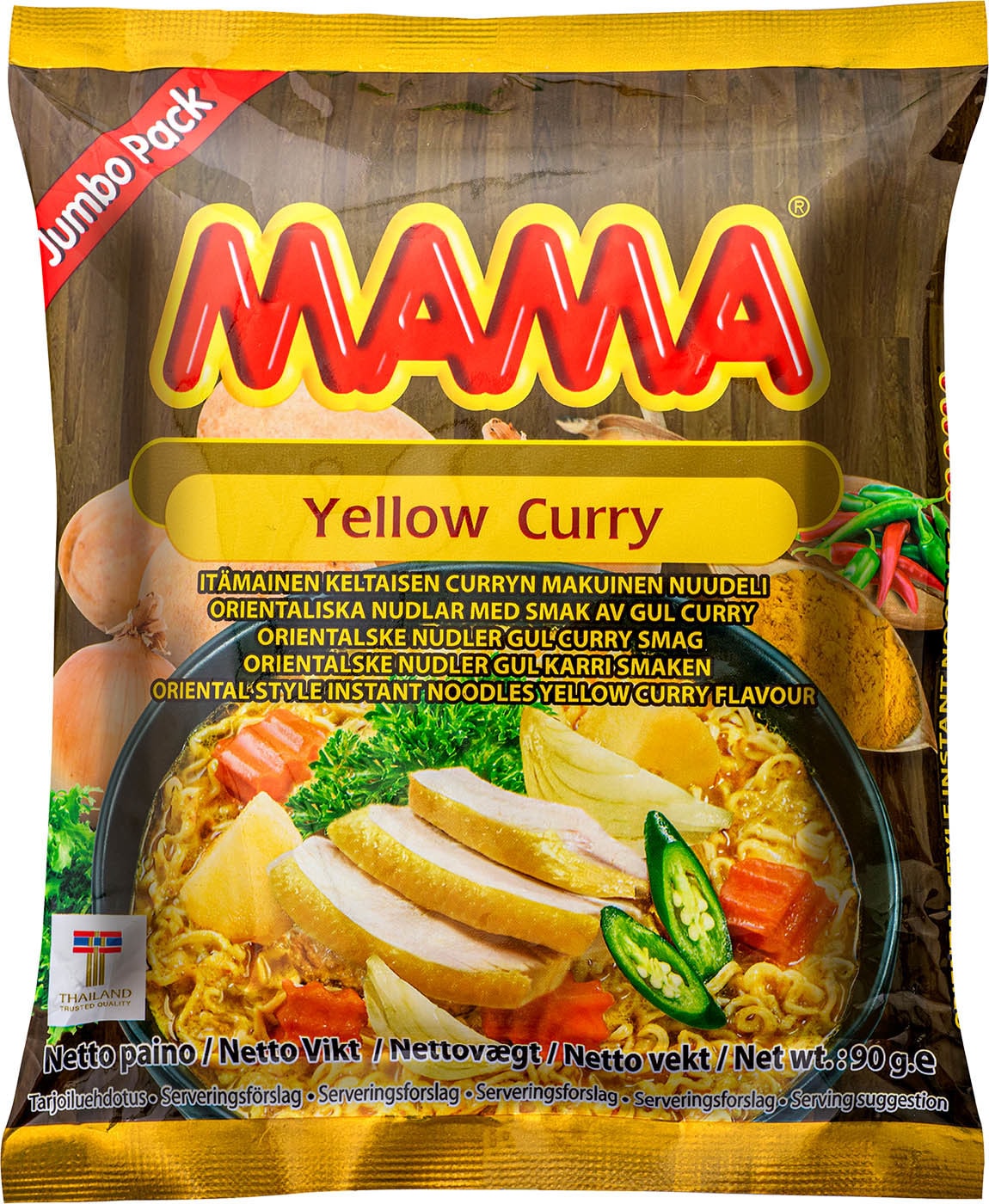 Изображение товара Лапша МАМА Быстрого приготовления Yellow Curry 90г