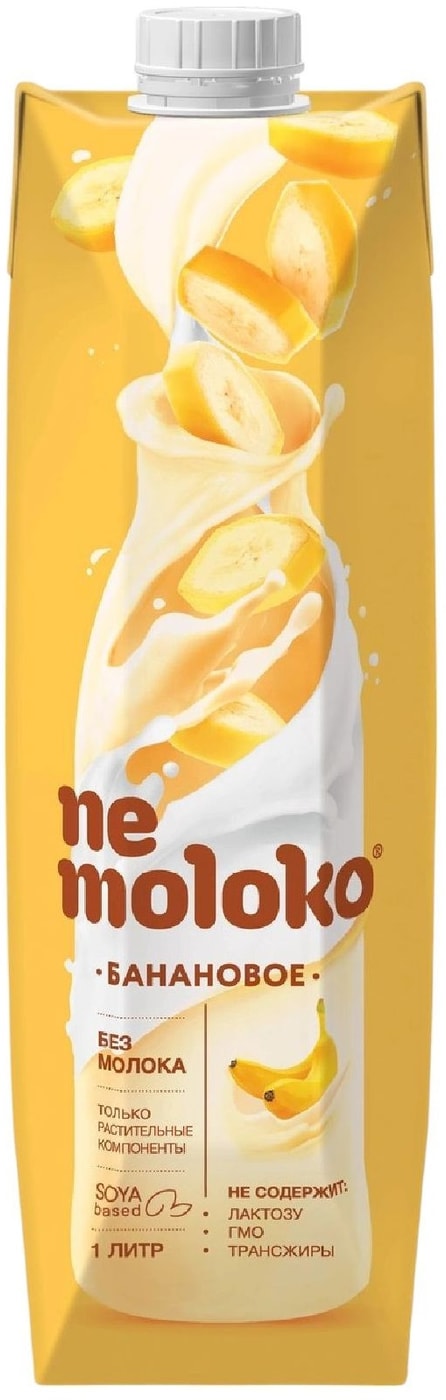 Изображение товара Напиток Nemoloko Банановый на соевой основе 1л