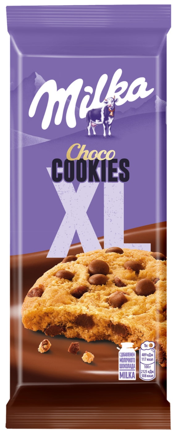 Изображение товара Печенье Milka XL Cookies с кусочками молочного шоколада 138г
