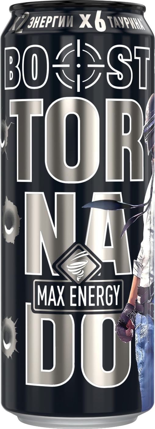 Изображение товара Энергетический газированный напиток Tornado Max Energy 400мл Россия
