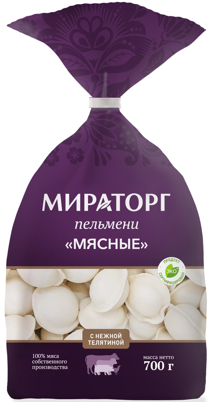 Изображение товара Пельмени Мираторг Мясные с говядиной, свининой и курицей 700 г