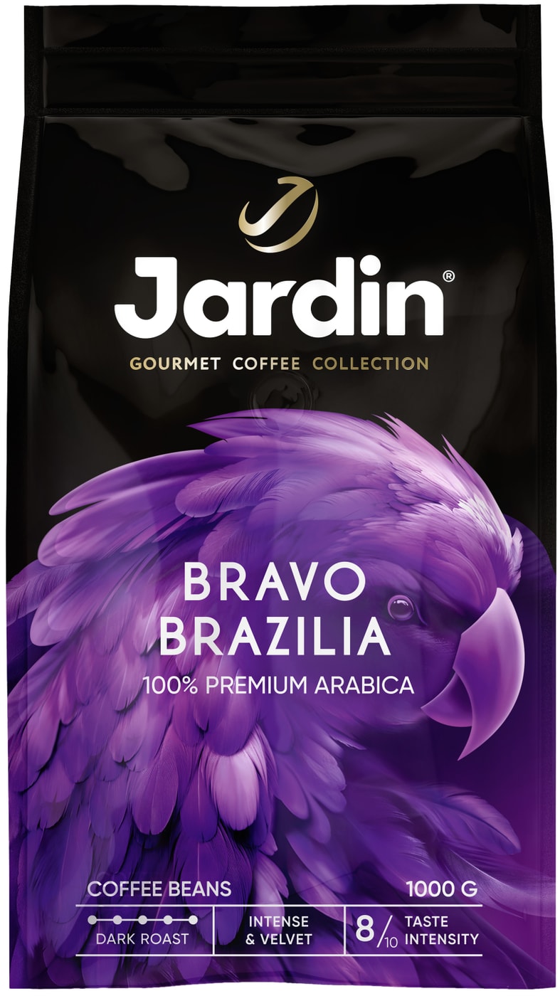 Изображение товара Кофе в зернах Jardin Bravo Brazilia 1кг темная обжарка вакуумная упаковка