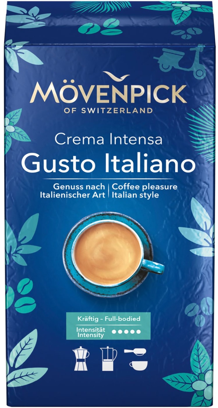 Изображение товара Кофе Movenpick Gusto Italiano жареный молотый 250г Изображение товара Кофе Movenpick Gusto Italiano жареный молотый 250г