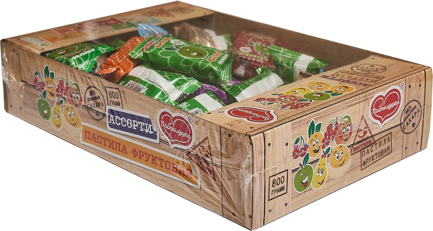 Изображение товара Пастила Ассорти 800г Пастилушка натуральный сладкий десерт из яблочного пюре