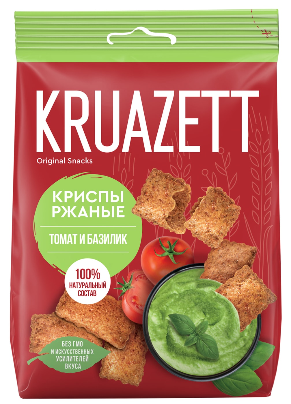Изображение товара Сухарики Круазетт Криспы Томат и базилик 70г