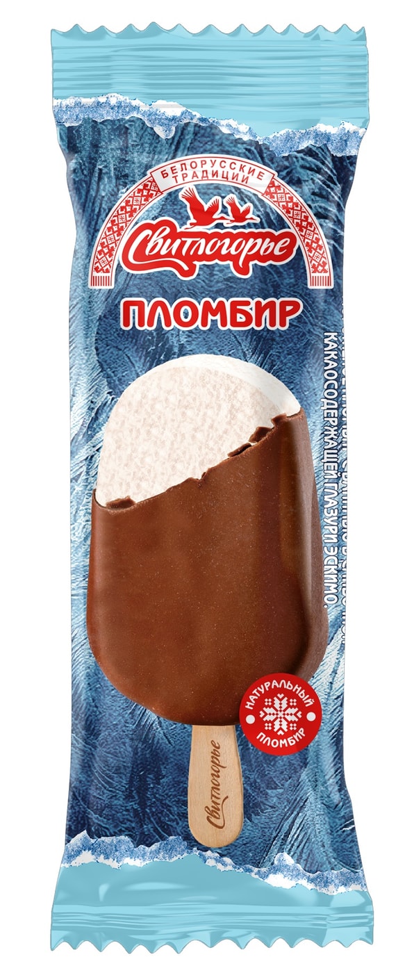 Изображение товара Мороженое Свитлогорье Пломбир Ванильный эскимо 15% 80г