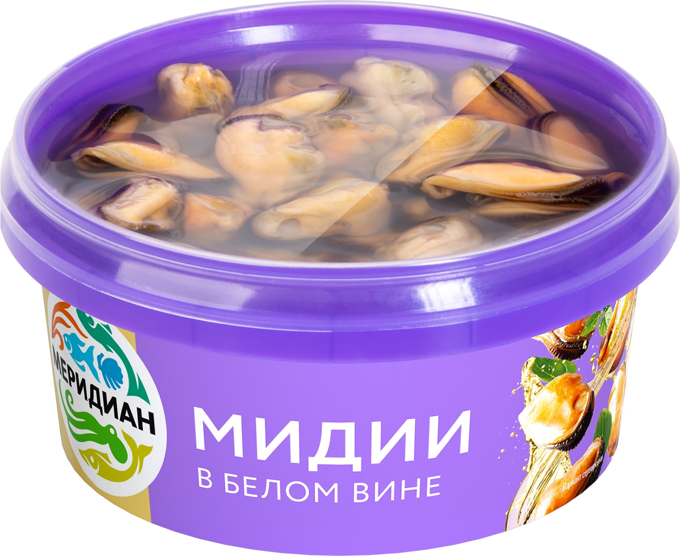 Изображение товара Мидии Меридиан в белом вине 180г