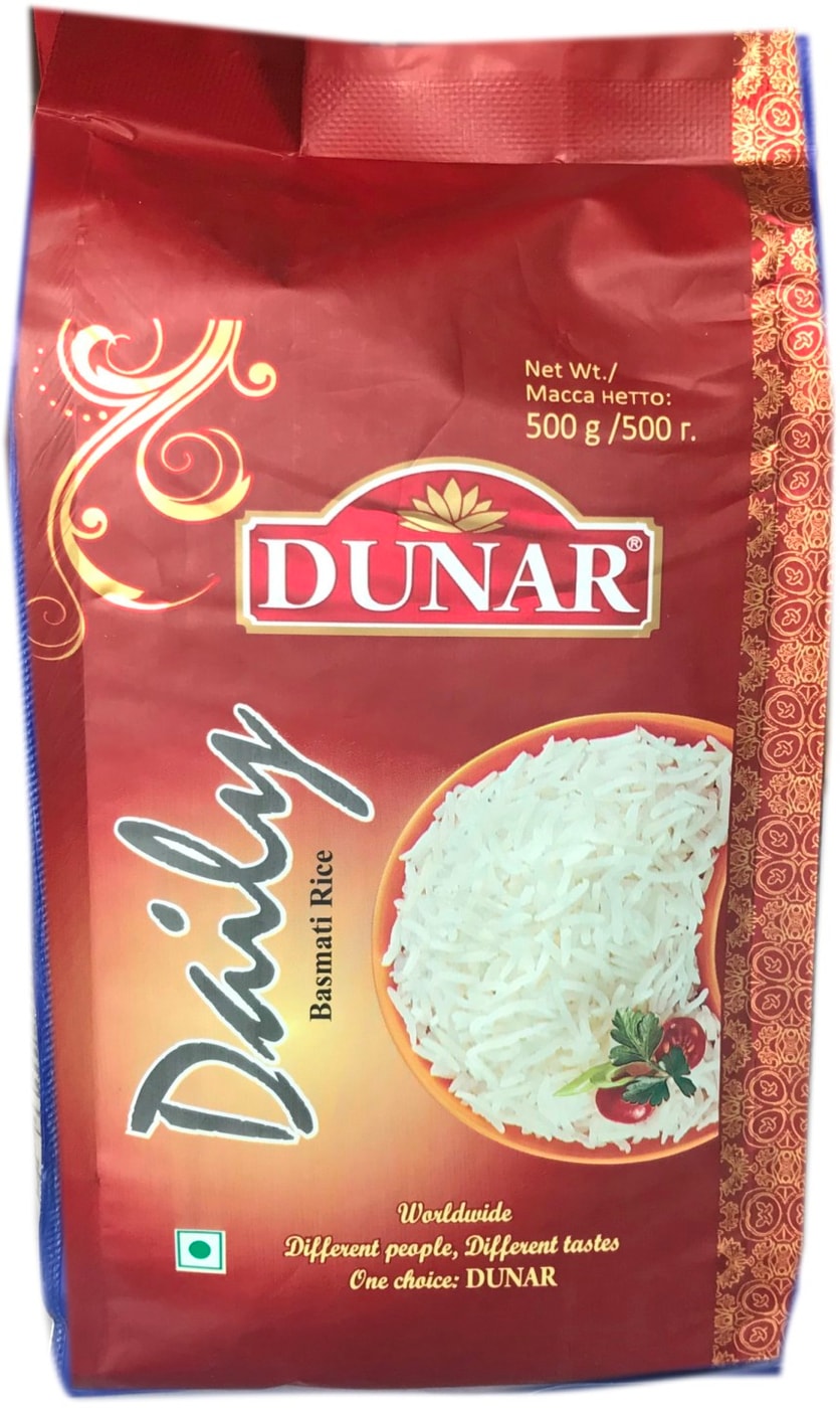 Изображение товара Рис Dunar Дейли Басмати 500г - Шлифованный и Длиннозерный