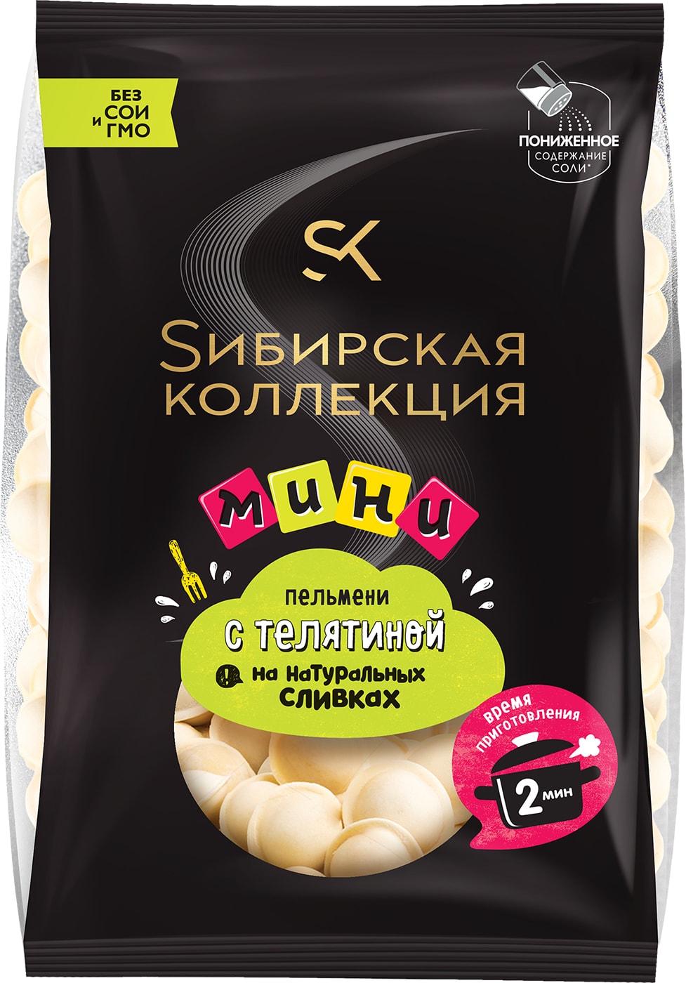 Изображение товара Пельмени Сибирская Коллекция Мини с телятиной 700г