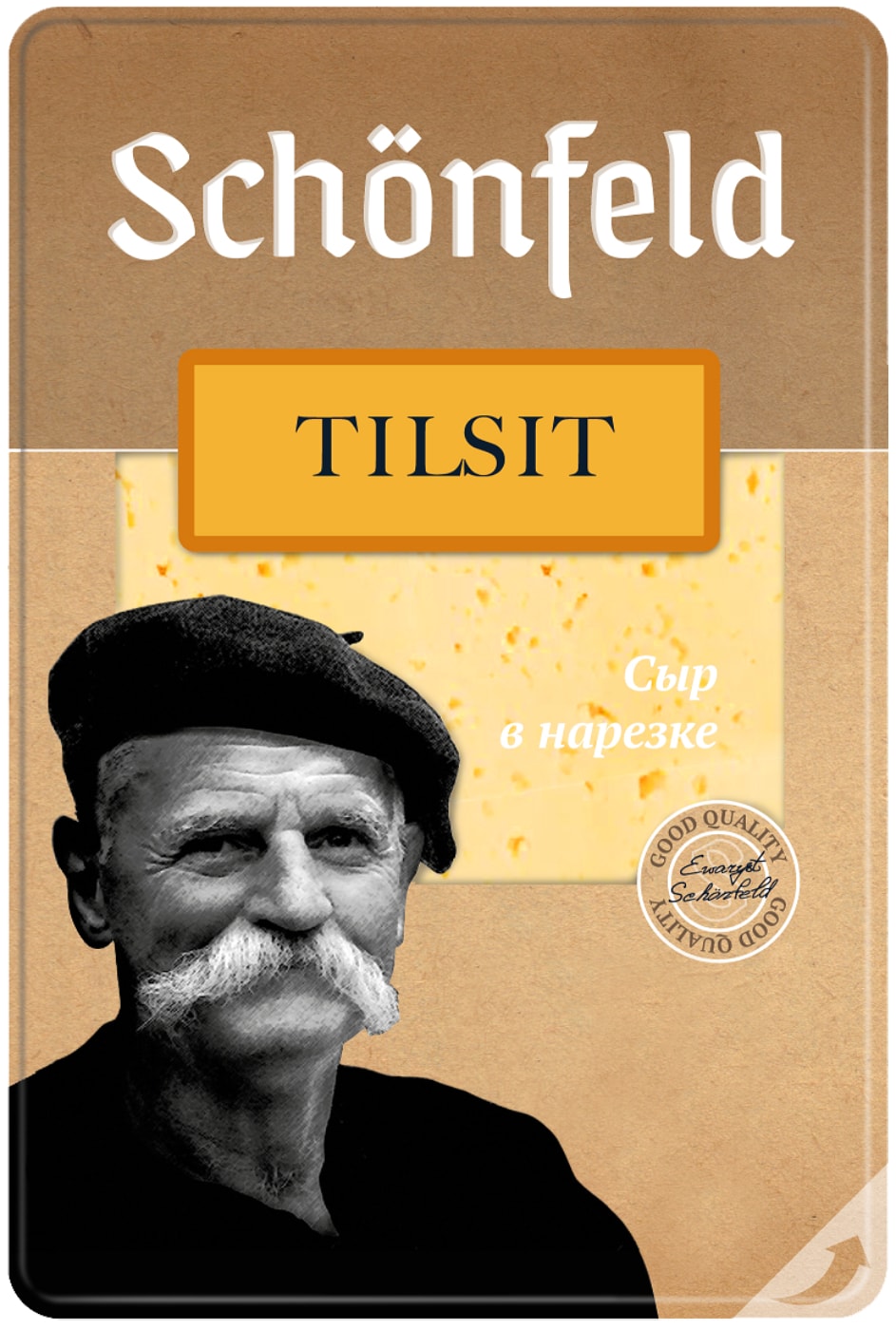 Изображение товара Сыр Schonfeld Тильзитер нарезка полутвердый 45% 125г