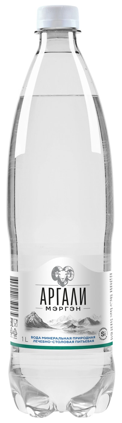 Изображение товара Вода Аргали Мэргэн минеральная природная лечебно-столовая питьевая газированная 1л