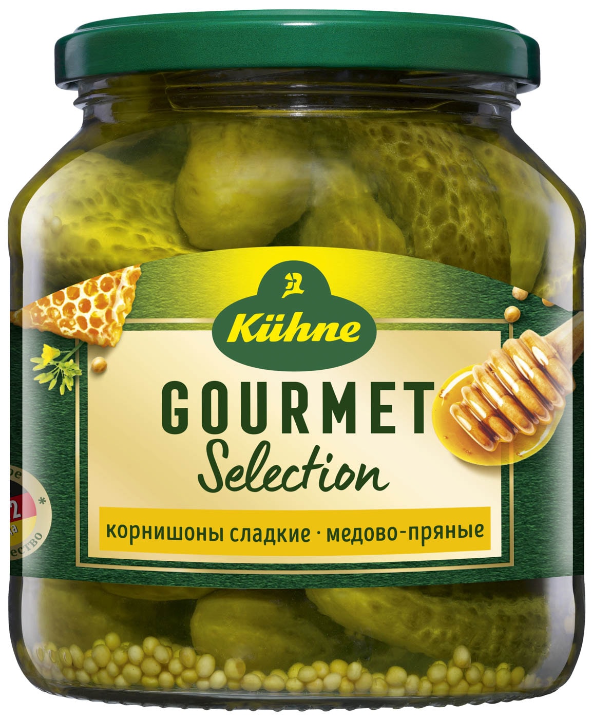 Изображение товара Корнишоны Kuhne маринованные сладкие медово-пряные 530г