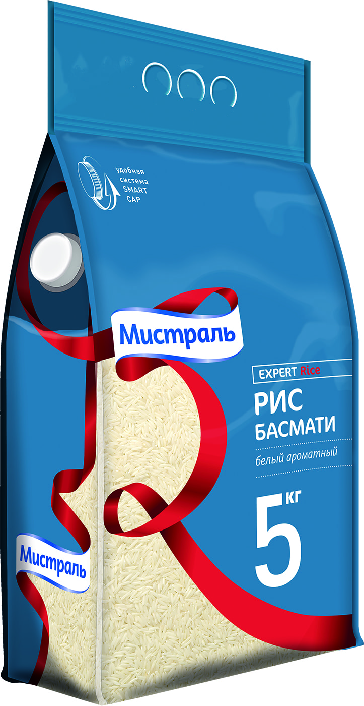 Изображение товара Рис Мистраль Басмати белый ароматный 5 кг - премиум качество