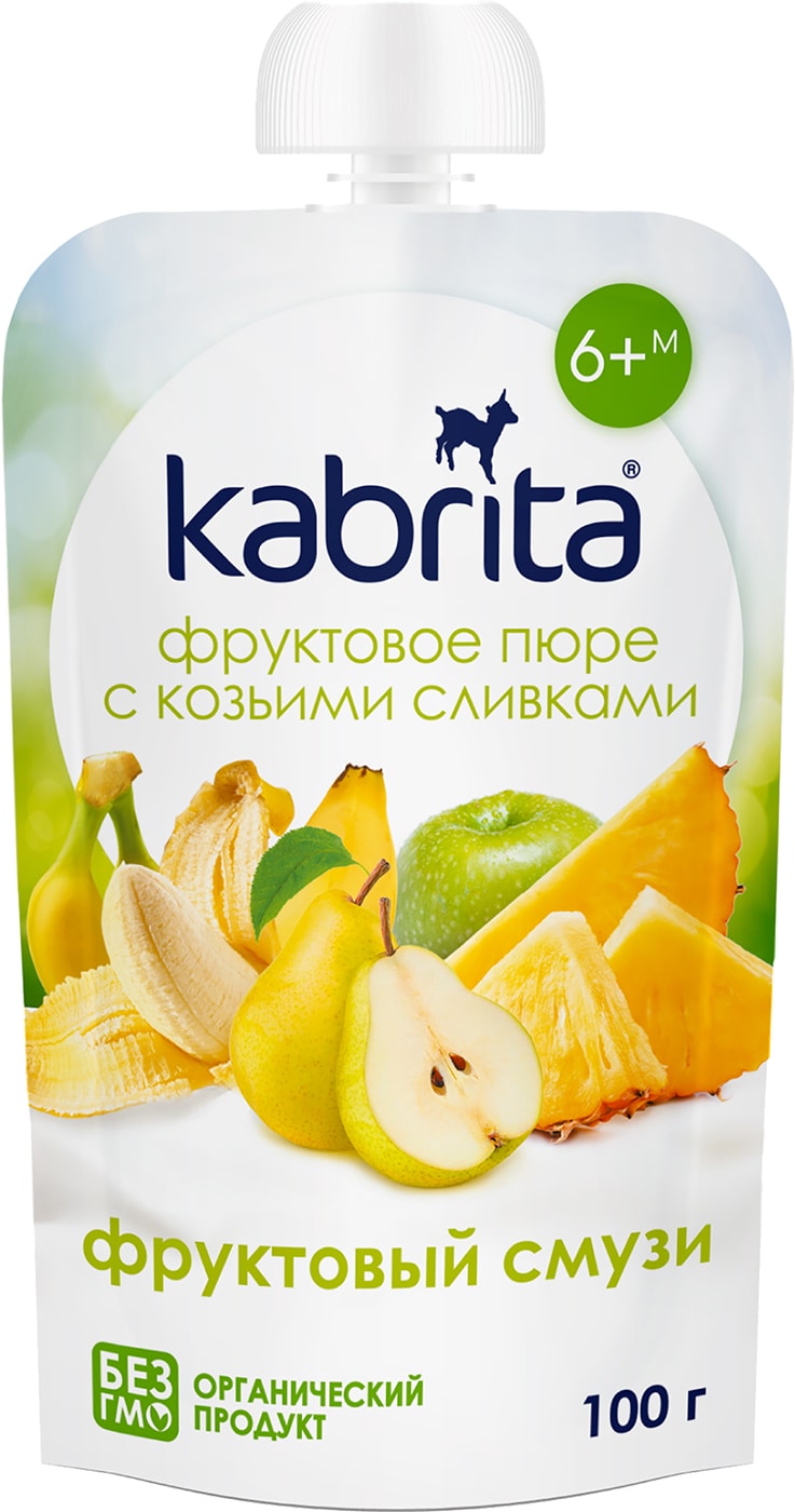 Изображение товара Пюре Kabrita с козьими сливками Фруктовый смузи 100г