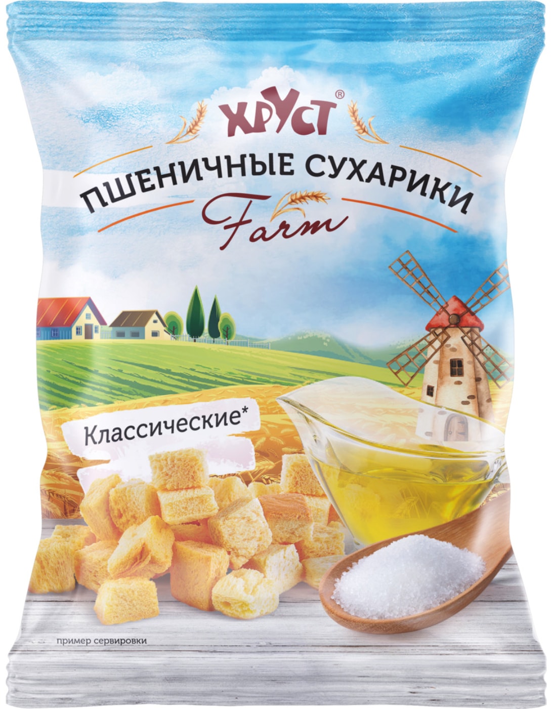 Изображение товара Сухарики Хруст пшеничные Классические 60г