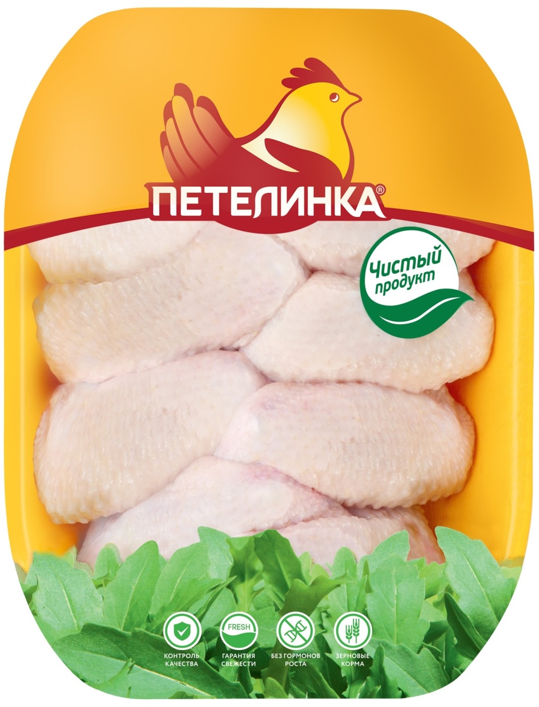 Изображение товара Куриные крылья Петелинка целые свежие 0.7-1.2 кг для гриля и запекания
