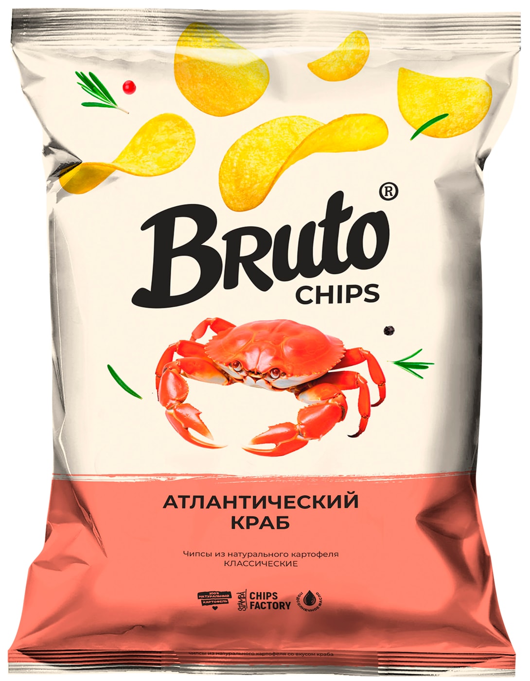 Изображение товара Чипсы Bruto Атлантический краб 120г